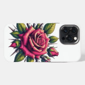 レッドローズiPhone 13 Pro Maxケース iPhoneケース (裏面横)