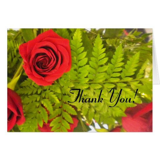 レッドローズNシダサンキューカード (正面横)