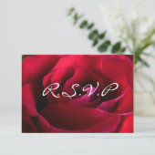 レッドローズRSVPパーソナライズされたバラカード 招待状 (スタンド正面)