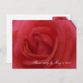 レッドローズRSVP インビテーションポストカード (正面/裏面)