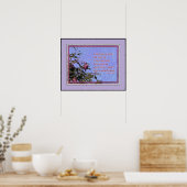 レッドローズwithルイアームストロング引用文 ポスター (キッチン)