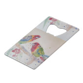 レッドローセルラパロットウォーターボトルオープナー クレジットカード栓抜き (正面アングル)