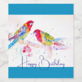 レッドローセルラパロットウォーター絵を描カラーの芸術 ワインラベル (シングルラベル)