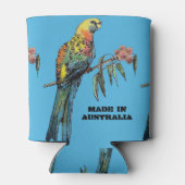 レッドローセルラパロットバードウォーターパパ誕生日Ca 缶クーラー (裏面)