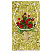 レッドローゼインベイベリー金ゴールドフェイクグリッター スモールペーパーバッグ (裏面)