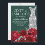 レッドローゼエメラルドグリーン60thバースデーパーティー 招待状<br><div class="desc">Red Roses Emerald Green 60th Birthday Party Invitationニッチとネストストアのマッチングコレクションを感謝してい見る</div>