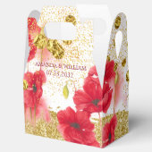 レッドローゼエレガントな結婚式 フェイバーボックス (オープン)