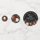 レッドローゼオンブラック50誕生日サンキュー コンフェッティ (正面)