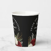 レッドローゼオンブラック50誕生日サンキュー 紙コップ (左)