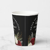 レッドローゼオンブラック50誕生日サンキュー 紙コップ (右)