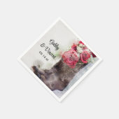 レッドローゼカウボーイブーツウェスタン結婚ズの水色 スタンダードカクテルナプキン (角)