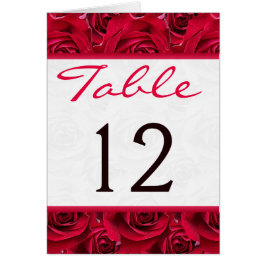 レッドローゼガロアテーブルナンバーカード