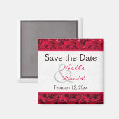 レッドローゼガロール結婚式の引き出物磁石 マグネット (正面/裏面)