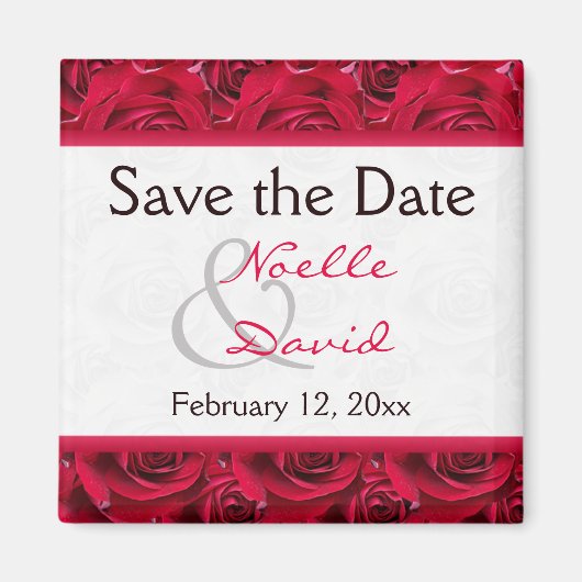 レッドローゼガロール結婚式の引き出物磁石 マグネット (正面)