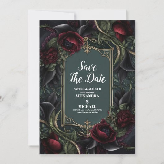 レッドローゼゴシックハロウィン結婚ズ セーブザデート (正面)