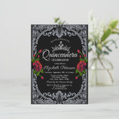 レッドローゼゴシックブラックストライプクインセアニラ 招待状 (スタンド正面)