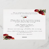 レッドローゼゴールドフォイルキンセアニラ 箔招待状 (裏面)