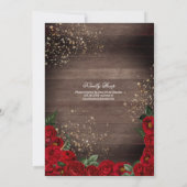 レッドローゼシャルラ素朴女性のカーボーイブーツキンセアニラ 招待状 (裏面)