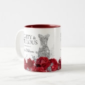レッドローゼシルバードレス80thバースデーパーティーのお気に入り ツートーンマグカップ (正面左)