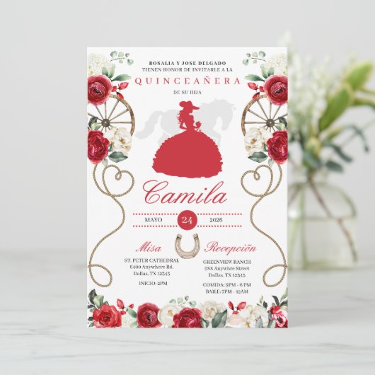 レッドローゼスウエスタンマリアチチャロキンセアニラ 招待状 (スタンド正面)