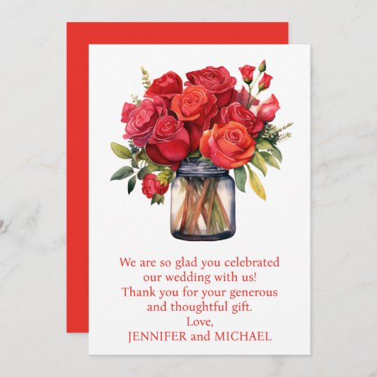 レッドローゼスサンキューカード サンキューカード (正面/裏面)