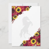 レッドローゼスサンフラワーズデイトクインセアニラを保存 招待状 (裏面)