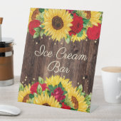 レッドローゼスサンフラワーズバースデーパーティーアイスクリームバー 台座サイン (インサイチュ)