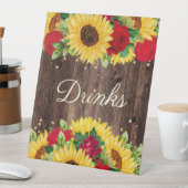 レッドローゼスサンフラワーズバースデーパーティードリンクステーション 台座サイン (インサイチュ)