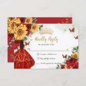 レッドローゼスサンフラワーズプリンセスキンセアニラ 出欠カード (正面/裏面)