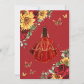 レッドローゼスサンフラワープリンセス金ゴールドキンセアニラ セーブザデート (裏面)