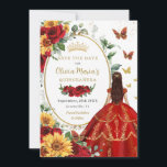 レッドローゼスサンフラワープリンセス金ゴールドキンセアニラ セーブザデート<br><div class="desc">この赤いかわいらしひまわりキンセニェラ/甘い16の誕生日を簡単かつ迅速に保存してパーソナライズ。単クリックにはカスタマイズ、さらにボタンをクリックして文字の編集、フォントとフォントの色の変更。美しい輝く赤いボールのガウン、赤いバラ鮮やかス、ひまわりの花、蝶と金ゴールドトリミング楕円宇宙を身に着けた女の子をフィーチャーあなたの重要なお祝い詳細を置く。ストアで使用可能な一致アイテム。ハサマーセット素晴らし書類</div>