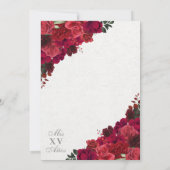 レッドローゼスシルバーウェスタン女性のカーボーイブーツキンセアニェラ 招待状 (裏面)