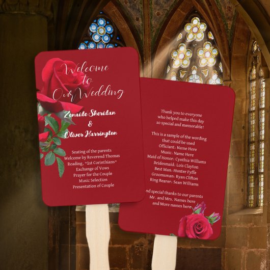 レッドローゼスファン結婚式 プログラム ハンドファン