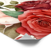 レッドローゼスフローラアナンド結婚カラジのウェルカムサイン ポスター (角)