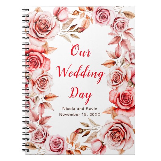 レッドローゼスフローラウェディングプランナー ノートブック (正面)