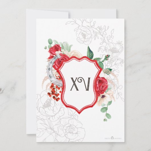 レッドローゼスフローラクレストシャーロウェスタンキンセアニェラ 招待状 (裏面)