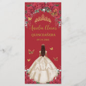 レッドローゼスフローラシャンパンドレスキンセアニラメニュー プログラム (裏面)