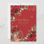 レッドローゼスフローラシャーロブーツキンセアニラスウィート16 招待状 (裏面)