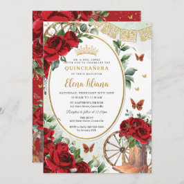 レッドローゼスフローラシャーロブーツキンセアニラスウィート16 招待状