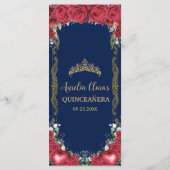 レッドローゼスフローラスノーホワイトアップル誕生日メニュー プログラム (裏面)