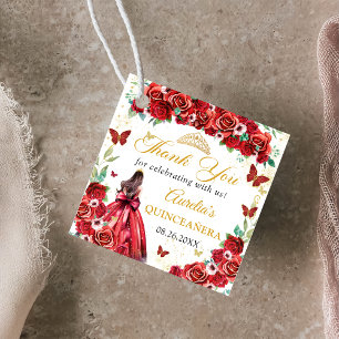 レッドローゼスフローラチョウチョウQuinceaeneraプリンセス フェイバータグ