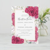 レッドローゼスフローラヌエストラボダスペインの結婚ズ 招待状 (スタンド正面)