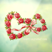 レッドローゼスフローラハートエレガントリースかわいいヴィンテージ ウィンドウサイン (シート3)