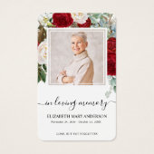 レッドローゼスフローラフォト悔やみや弔慰葬儀祈りの言葉 (正面)