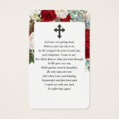 レッドローゼスフローラフォト悔やみや弔慰葬儀祈りの言葉 (裏面)