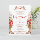 レッドローゼスフローラブーツウエスタンチャラキンセアニェラ 招待状 (スタンド正面)