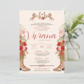 レッドローゼスフローラブーツウエスタンチャラキンセアニェラ 招待状 (スタンド正面)