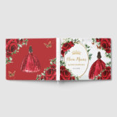 レッドローゼスフローラプリンセスドレス金ゴールドキンセアニェラ ゲストブック (全面)