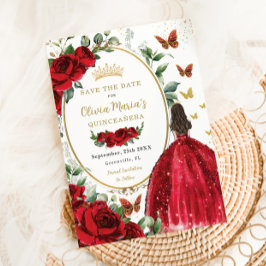 レッドローゼスフローラプリンセスドレス金ゴールドキンセアニラ セーブザデート