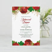 レッドローゼスフローラリハーサルディナー招待状 招待状 (スタンド正面)